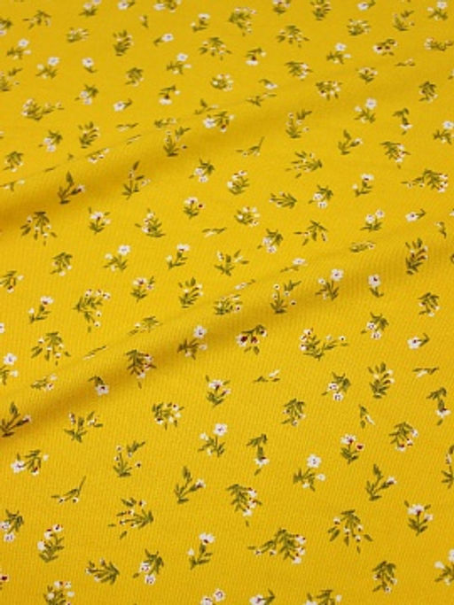 Плательная вискоза Весенние букетики цв.светлый шафран, СОРТ2, ш.1.45м, вискоза-100%, 135гр/м.кв - Купава фото 8