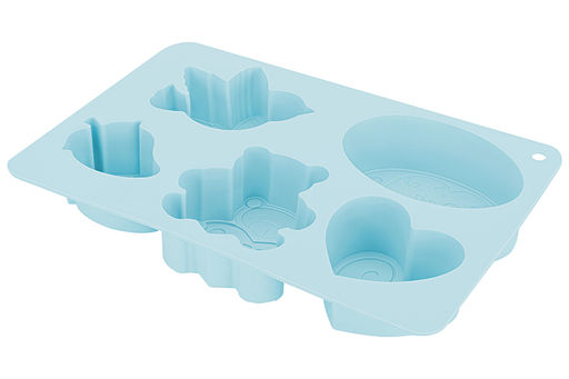 Форма для выпечки 5 ячеек 26*17*4 см голубая - Elan gallery фото 5