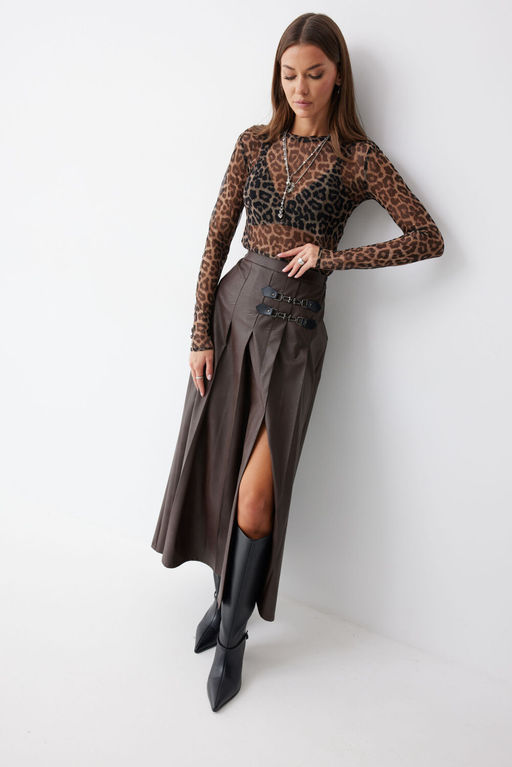Юбка LYUSHe 4223 коричневый  фото 7