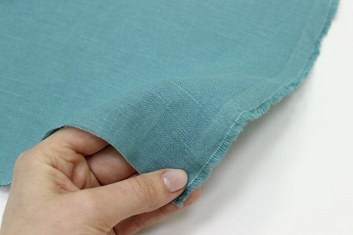 Лен с вискозой с эффектом мятости цв.Бирюзово-зеленый, ш.1.45м, лен-53%, вискоза-47%, 195гр/м.кв - Купава фото 5