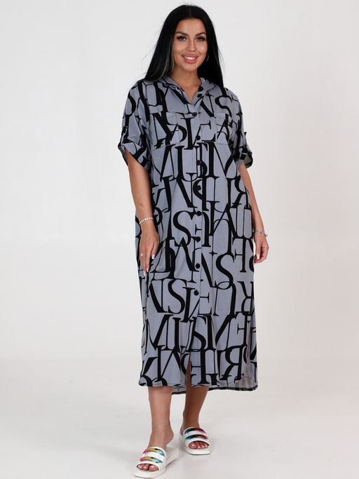 5116 ПЛАТЬЕ ЖЕНСКОЕ (Серый) - А-дина фото 3