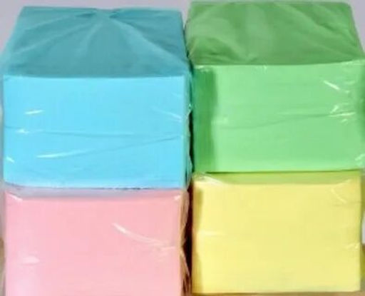 Салфетки БЕЛЫЙ КОТ 24х24см уп.50шт Цветные