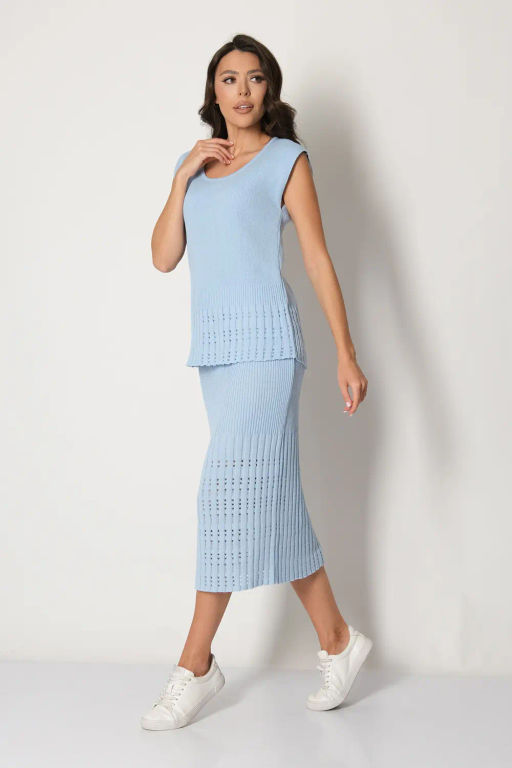 ЗЛАТА Юбка И 017/голубой