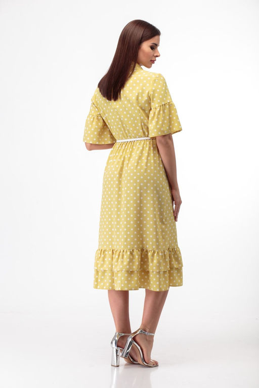 Платье ANELLI 713 желтый/горох  фото 6