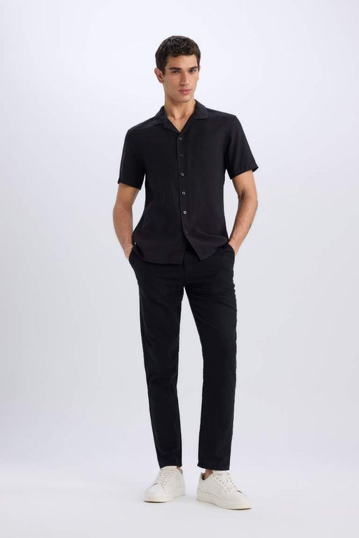 Yazl?k Jogger Pantolon Slim Fit Dar Kesim Duz Paca Pamuklu Cepli - Defacto фото 3