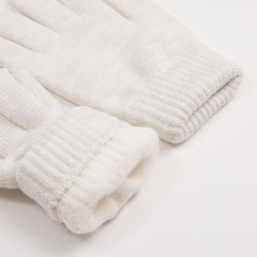 Перчатки женские двухслойные MINAKU однотонные, размер 6.5, белые