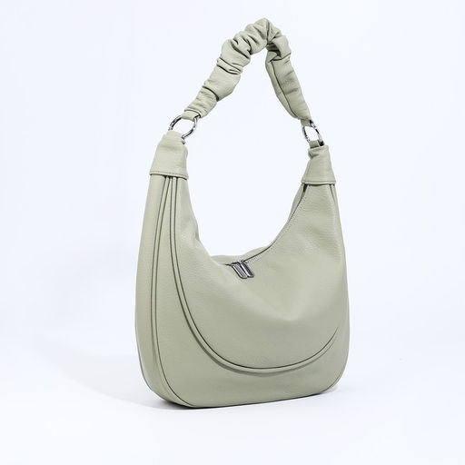 Сумка-мешок на молнии, наружный карман, длинный ремень, цвет зелёный - Simaland фото 3