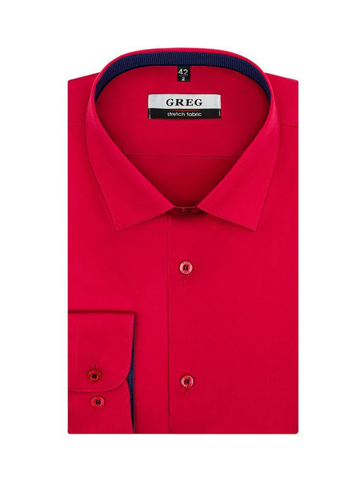Сорочка мужская длинный рукав GREG 630/237/2889/ZN/1p STRETCH