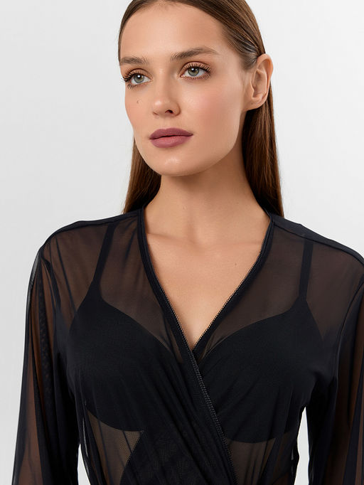 Пеньюар женский черный - Mark formelle фото 3