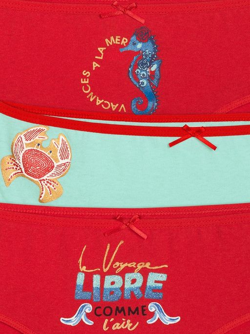 GULC4285(3шт. в упаковке) трусы для девочек