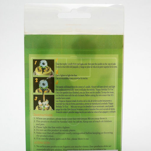 Свеча для торта музыкальная Мяч, бело- чёрная - Simaland фото 8