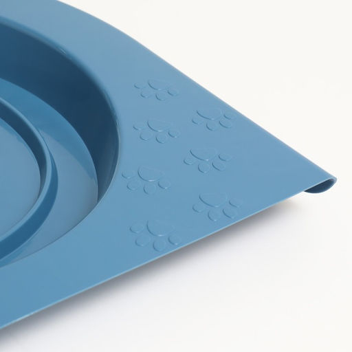 Туалет для приучения кошек к унитазу 39,2 х 38,7 х 3 см, синий - Пижон фото 4