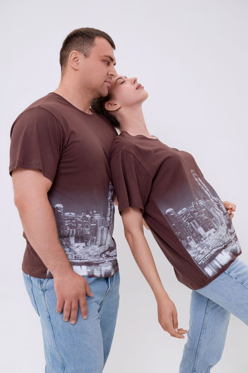 Футболка из кулирки унисекс Город шоколадный - Амадэль фото 4