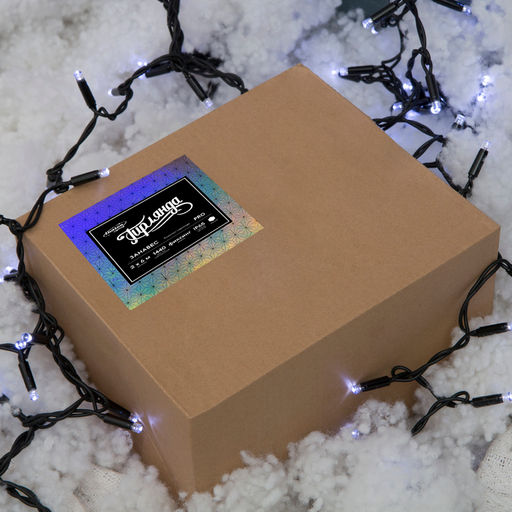 Гирлянда «Занавес» 2×6 м, IP65, УМС, тёмная каучуковая нить, 1000 LED, свечение белое, 220 В