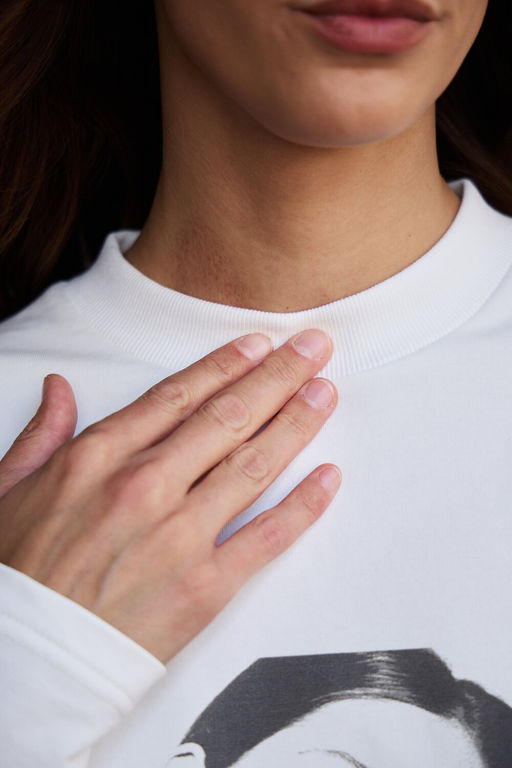 Лонгслив оверсайз с принтом