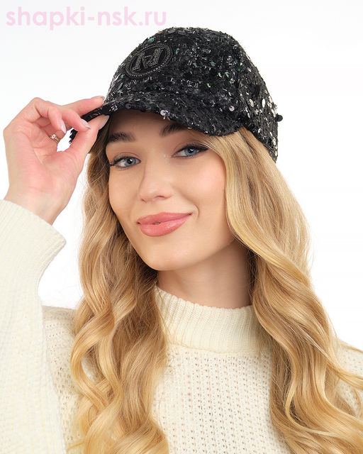 Шанелька пайетка МА мини Бейсболка (56-58)