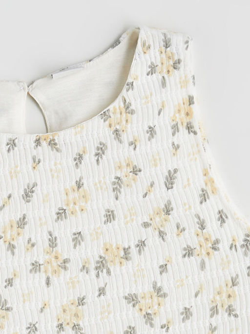 Bisiklet Yaka ?i?ekli K?z ?ocuk Atlet