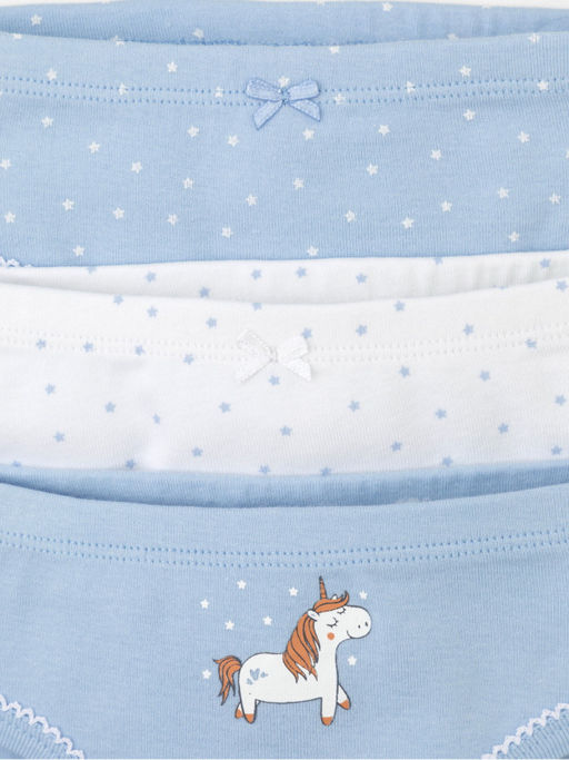 К 1978-3уп/небесно-голубой,белый,звездочки Ал, набор трусы/ уп