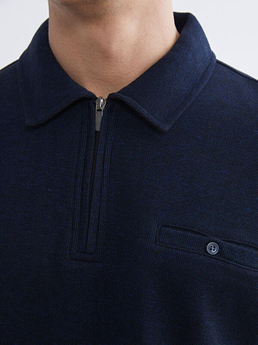 Polo Yaka Erkek Sweatshirt