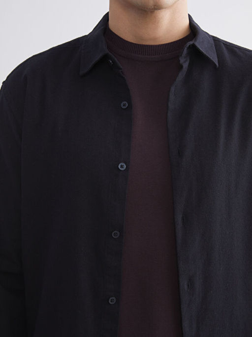 Regular Fit Uzun Kollu Gabardin Erkek G?mlek