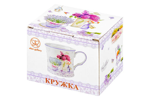 Кружка 250 мл 11,5*8,5*7,7 см Лаванда фарфор NEW BONE CHINA - Elan gallery фото 6