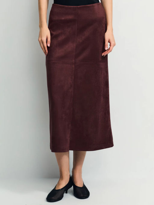 Юбка миди из искусственной замши / Zarina
