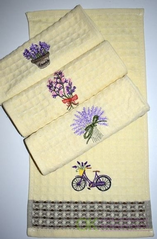 Полотенце Лавандовый микс 26*51 см. вафля хлопок 100% - Лен поволжья фото 2