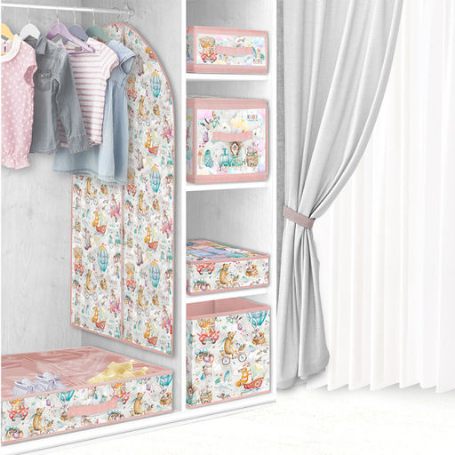 VAL KTRP-BOX-LS Короб стеллажный с крышкой, малый, 28*30*16 см, розов., ПУТЕШАСТИКИ, шт