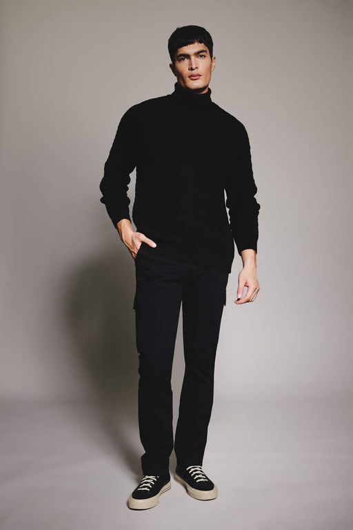 Длинные брюки из твила прямого кроя с карманами-карго стандартного кроя - Defacto фото 2