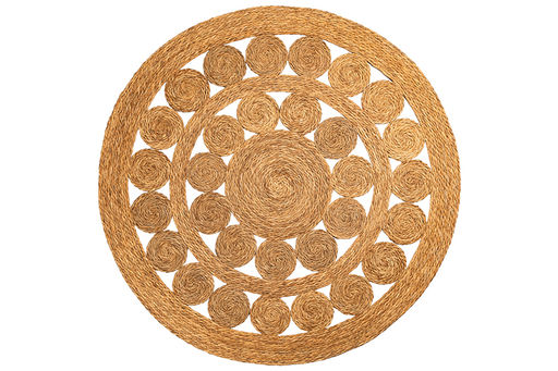 Коврик плетеный 120*120*0,7 см, круглый, водный гиацинт - Elan gallery фото 3