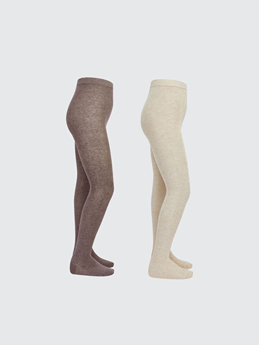 Basic K?z ?ocuk K?lotlu ?orap 2li