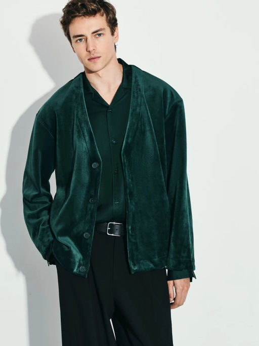 Бархатный кардиган relax fit / Zarina