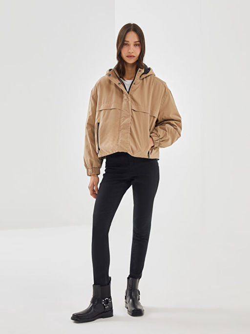 Kap??onlu Oversize Kad?n ?i?me Mont