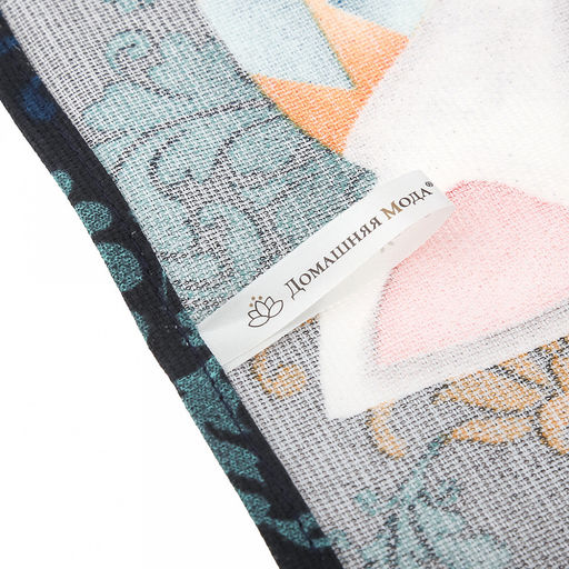 Салфетка хозяйственная 50х60см "Кошки" 2, рогожка 171г/м2, хлопок 100%, без упаковки, "Домашняя мода" (Россия)