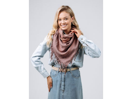 Платок Lanotti двухсторонний Сердце природы бордовый /№62