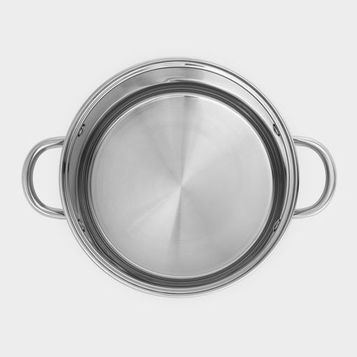 Кастрюля Катунь «Гретта», 7.3 л, d=22 см, с крышкой, капсульное дно, индукция, нержавеющая сталь, AISI - 201, хромированная