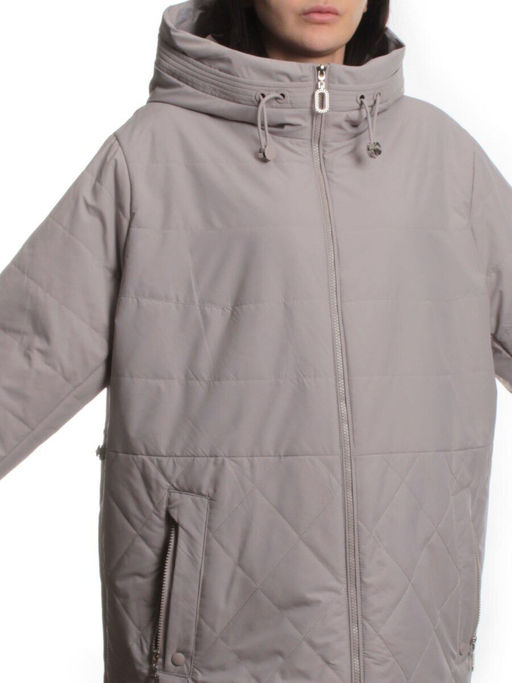F-804 GRAY BEIGE Куртка демисезонная женская (100 гр. холлофайбер) - Fashion фото 2