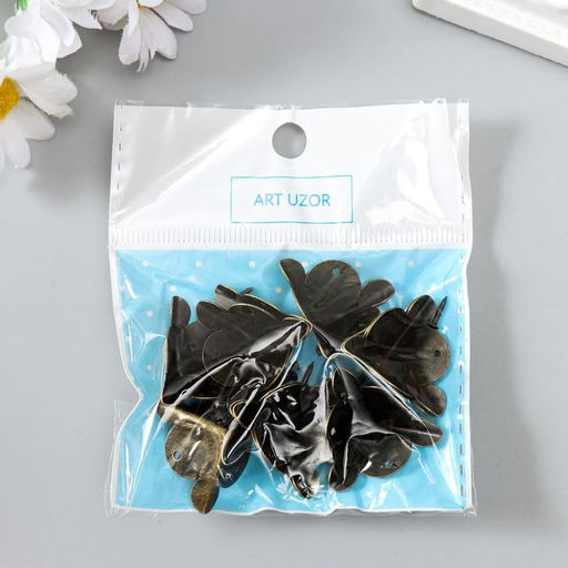 Уголок металл «Треугольник», набор 10 шт. и гвозди, бронза, 1.8×1.8 см