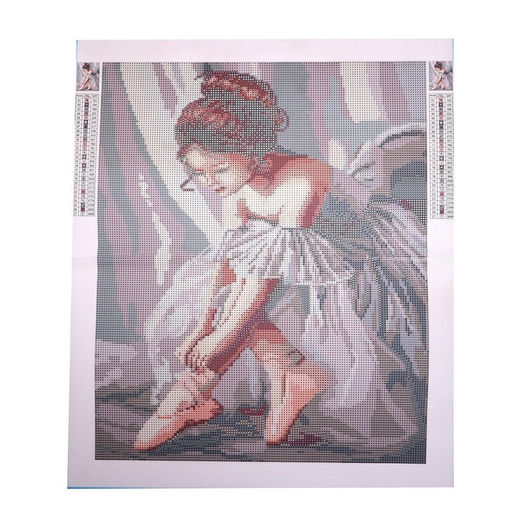 Алмазная мозаика с полным заполнением на холсте «Балерина», 40×50 см