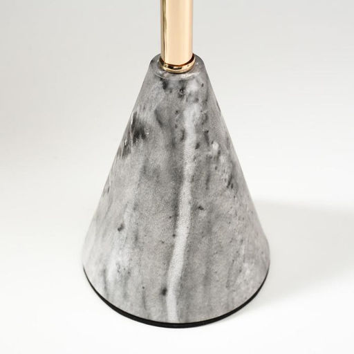 Металлический подсвечник на 1 свечу «Серый мрамор», 30×8×8 см