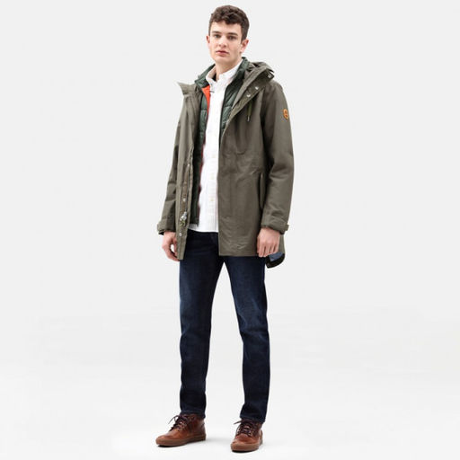 Мужская куртка Timberland Parka Fishtail Snowdon Peak 3-in-1 зеленая  фото 3