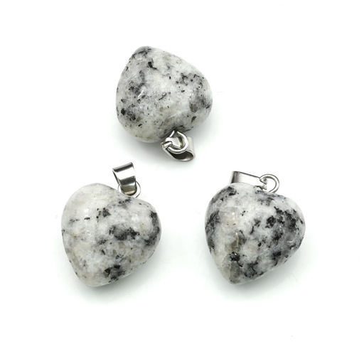 Кулон сердечко из лабрадора искусственного 15*15мм