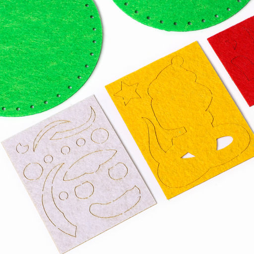 Елочный шар из фетра своими руками на новый год «Змея», набор для творчества