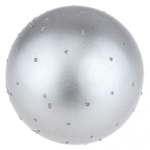 Елочная игрушка шар стеклянная д9,5см, серебро, ручная художественная роспись, подарочная упаковка (Россия) - Домашняя мода фото 3