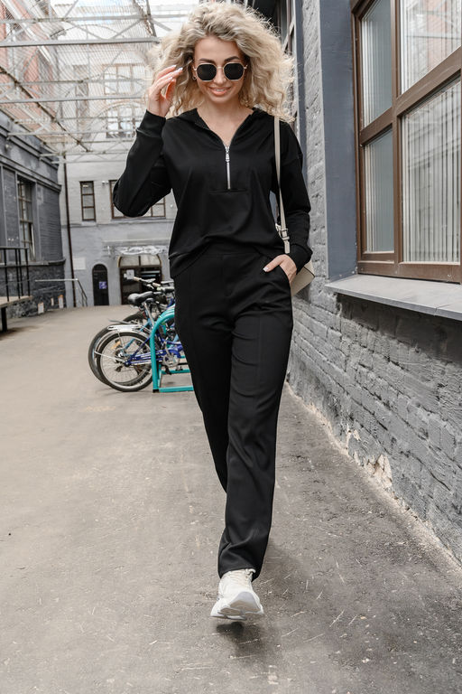 Костюм спортивный без начеса на молнии 43065