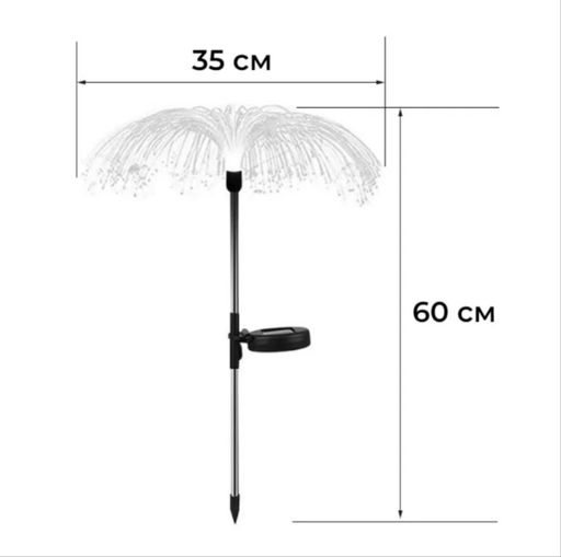 Светодиодный уличный светильник на солнечной батарее для сада, дачи, садовый декор, Solar, 7 цветов , фонтан, 1 штука - Buro фото 4