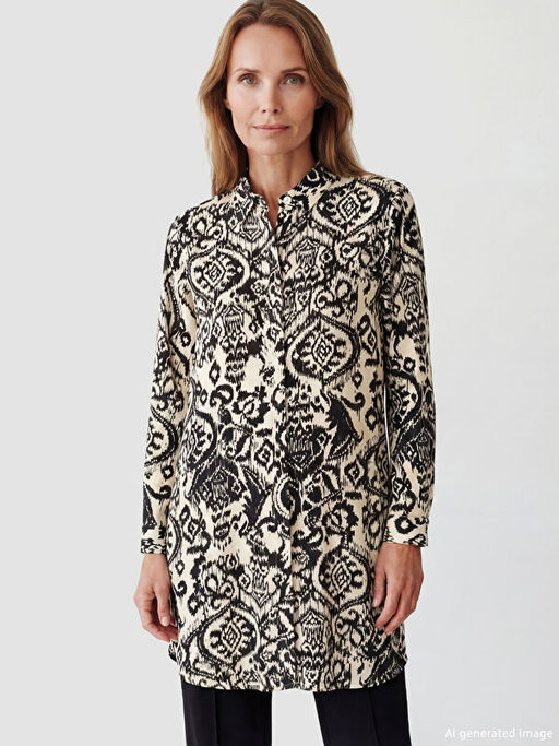 Desenli Kad?n G?mlek Tunik