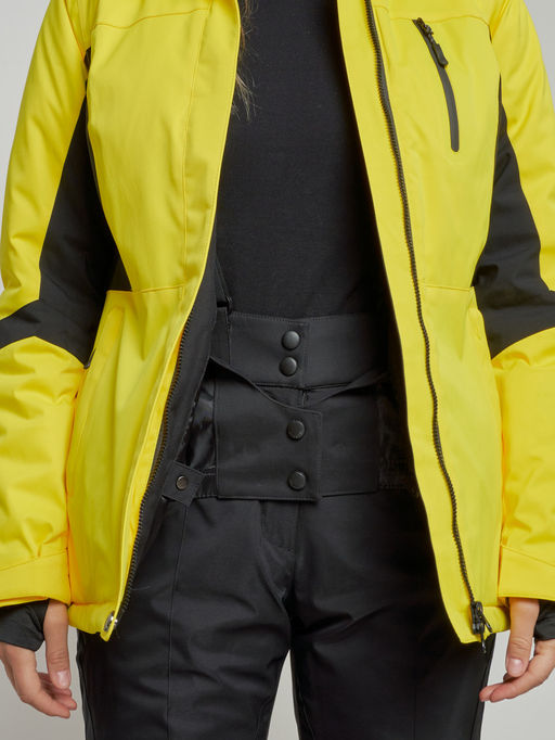 Горнолыжная куртка женская зимняя желтого цвета 3105J - Chunmai фото 8