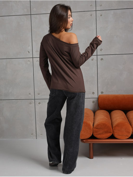 Лонгслив Плечо Черный - София фото 20