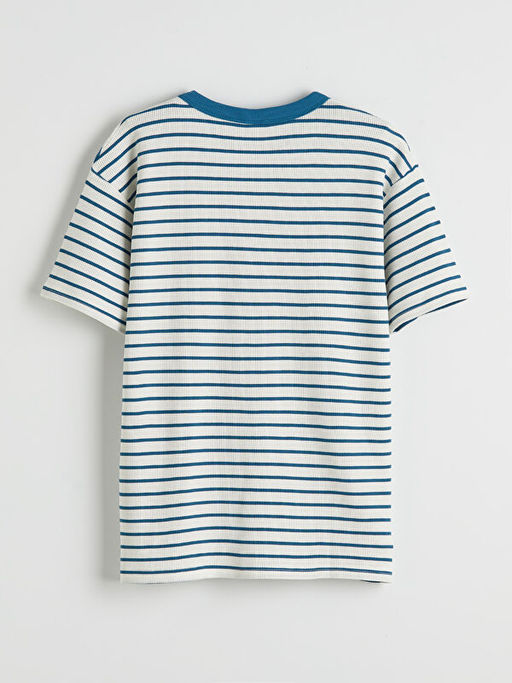 Bisiklet Yaka ?izgili Erkek ?ocuk Ti??rt